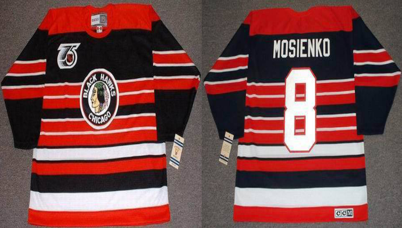 2019 Men Chicago Blackhawks #8 Mosienko red CCM NHL jerseys->chicago blackhawks->NHL Jersey